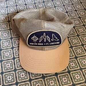 Howler Bros Brothers x Ft Lonesome Collaboration Feedstore Hat Cap Gold Mesh